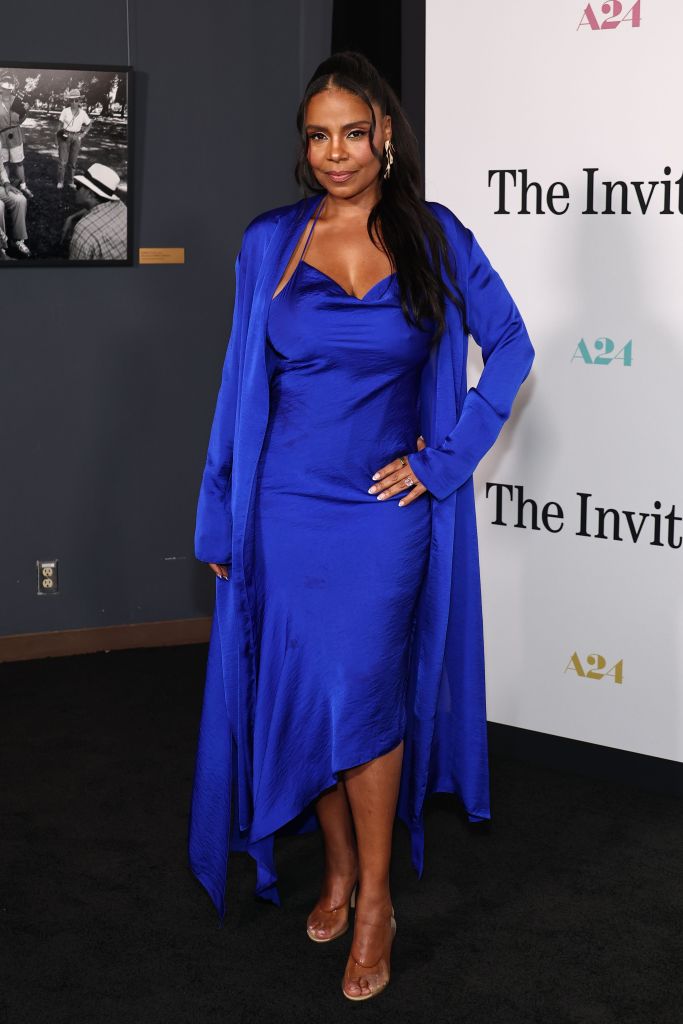 Sanaa Lathan attends the Los Angeles premiere of A24's "The Invite" at DGA Theatre on June 24, 2026 in Los Angeles, California. 