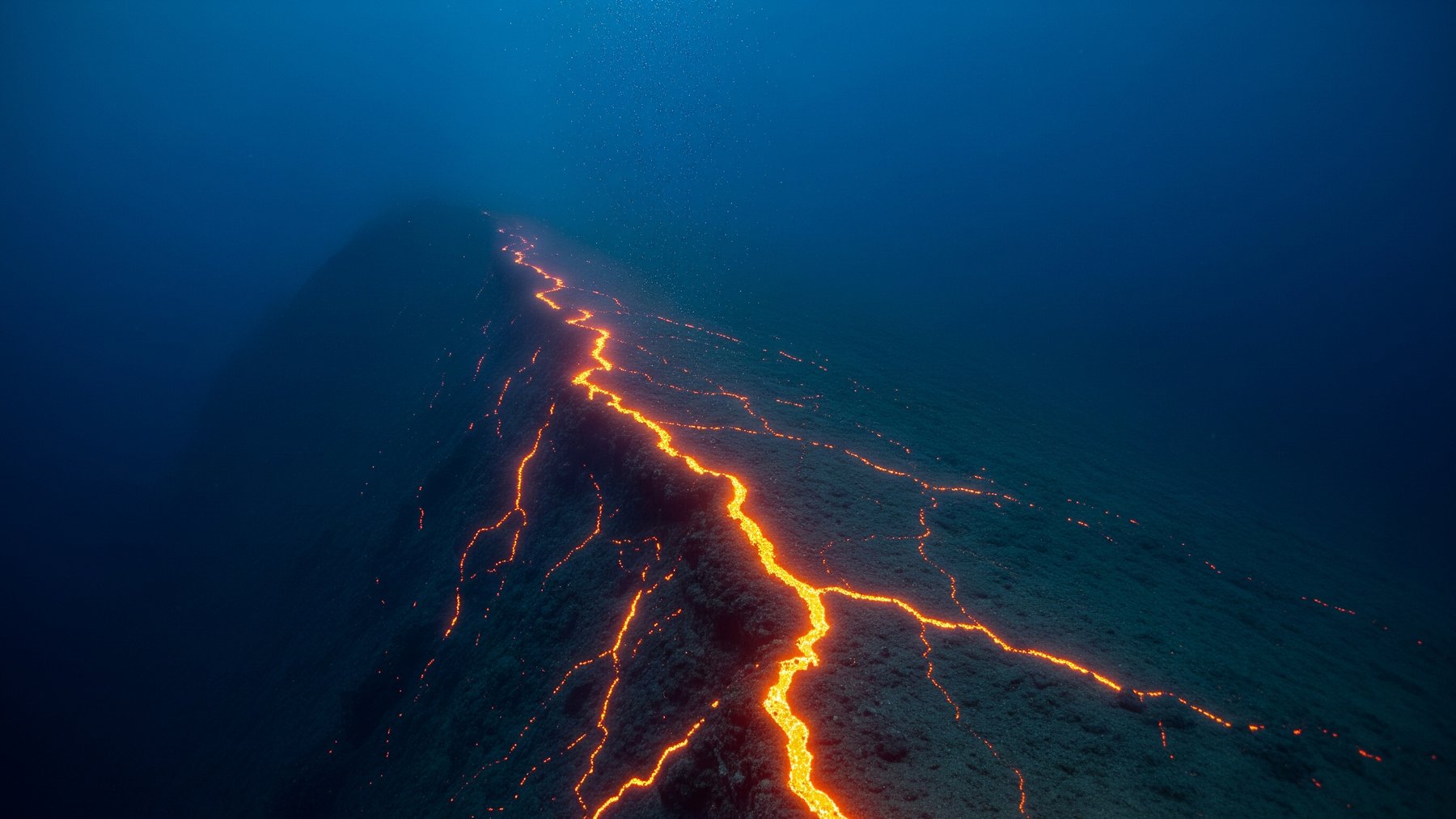 glowing mid-ocean ridge on the ocean floor sea level change deep sea, scientists long focused