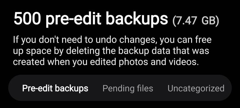 Samsung pre-edit backups file