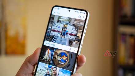 google photos gallery with the search function in use