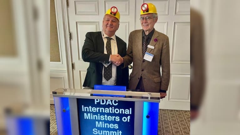 Shane Jones at the PDAC International Ministers of Minse Summit in Canada, 2025.