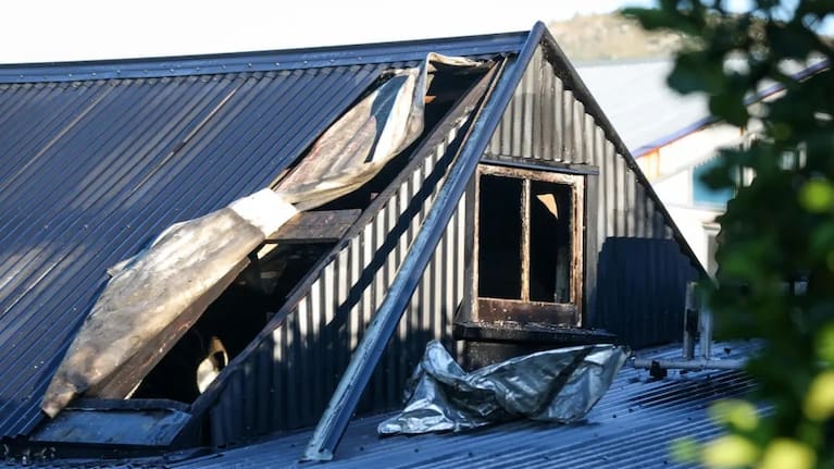Damage to the roof of the Shroom Room cafe
