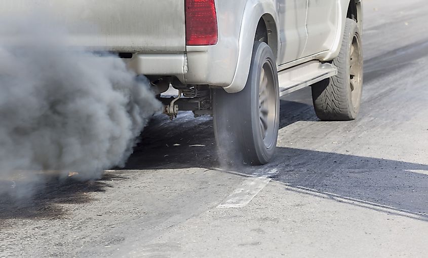 Vehicles emitting exhaust