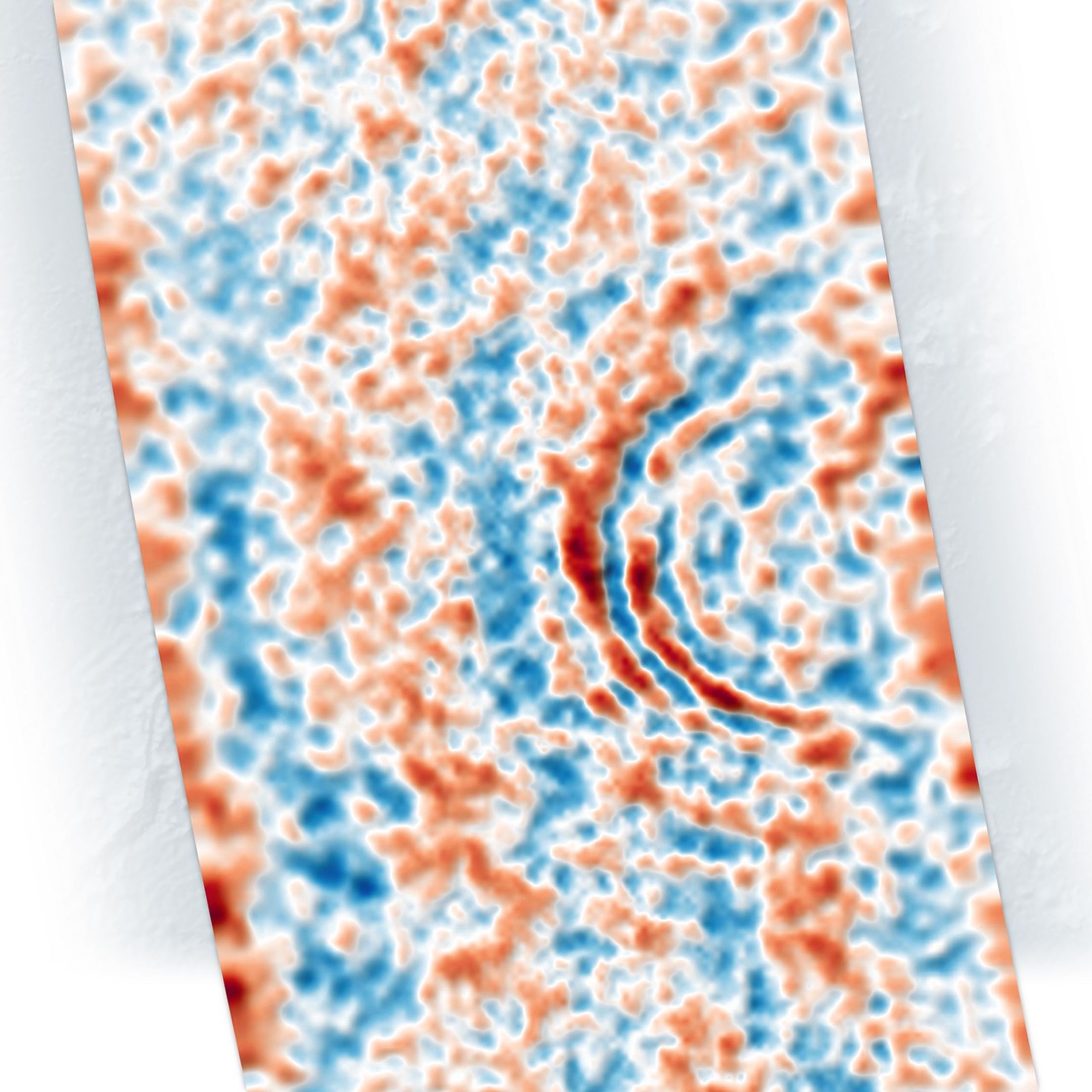 The signature of gravity waves in the stratosphere appears as concentric rings in infrared satellite data.