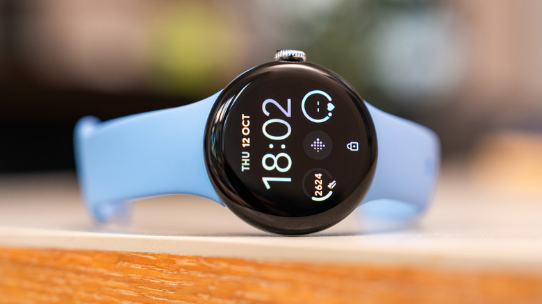 A close-up of the Pixel Watch 2 display.