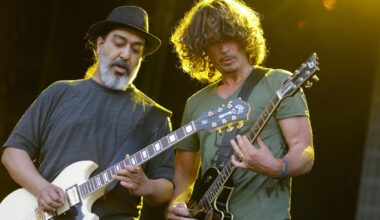 Soundgarden guitarist Kim Thayil and singer Chris Cornell (Paul Rovere/Getty Images)