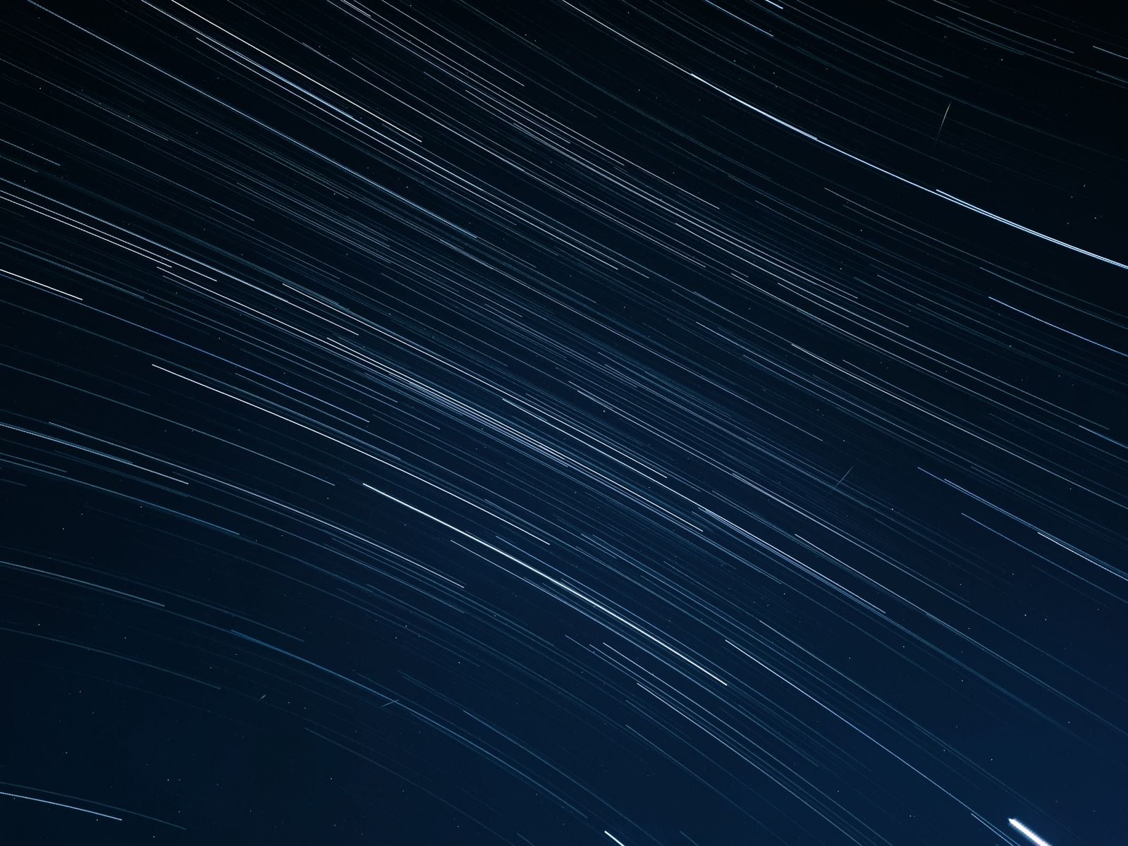 Starlink satellite train sky