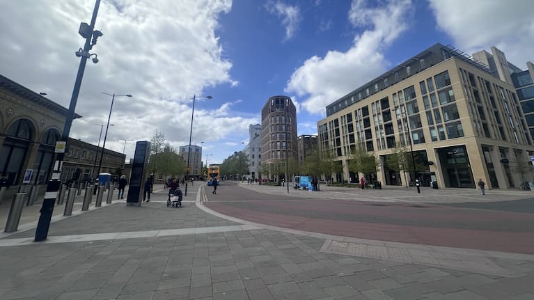 Station Square in Cambridge, UK, a key area within the CB1 redevelopment project.