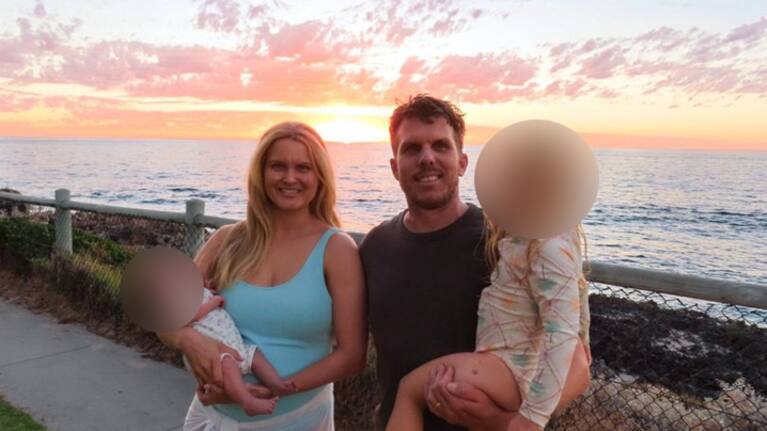 Steven "Mattas" Mattaboni with his wife Shirene and their two daughters. 