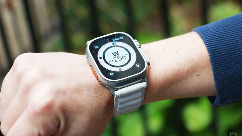 Closeup of the Apple Watch Ultra on a person's wrist