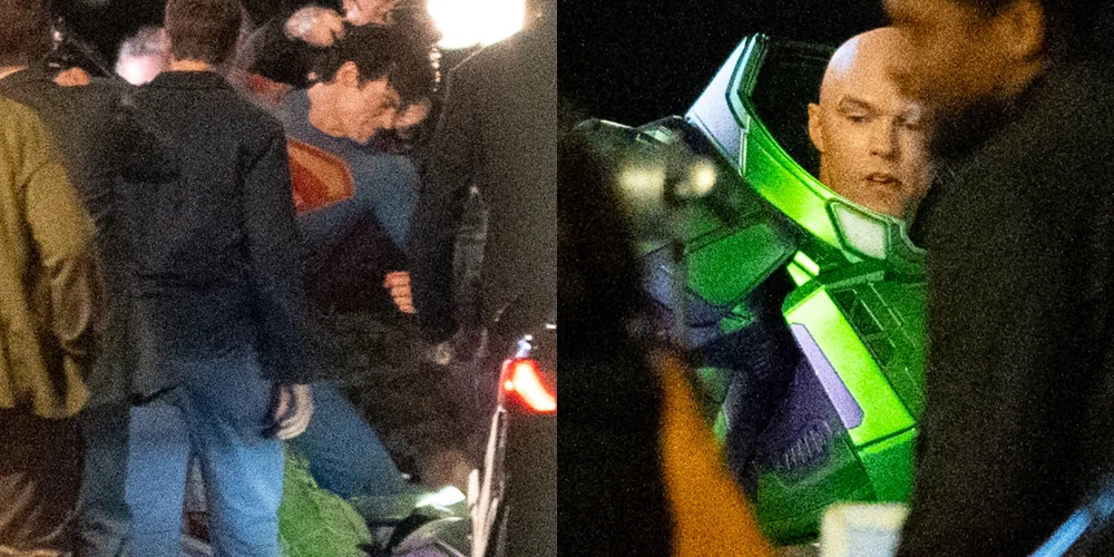 David Corenswet & Nicholas Hoult on 'Man of Tomorrow' Set: Superman Battles Lex Luthor in His Warsuit in New Set Photos - Just Jared - Celebrity News and Gossip