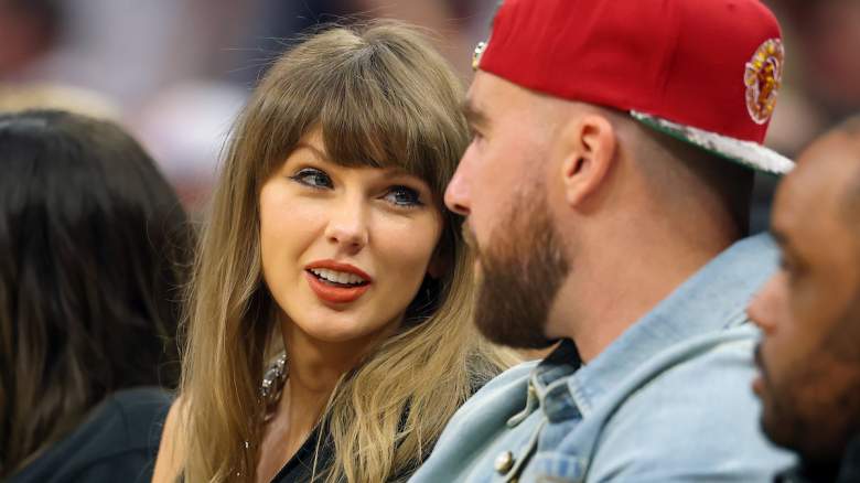 Singer Taylor Swift and Travis Kelce of the Kansas City Chiefs attend Game Three .
