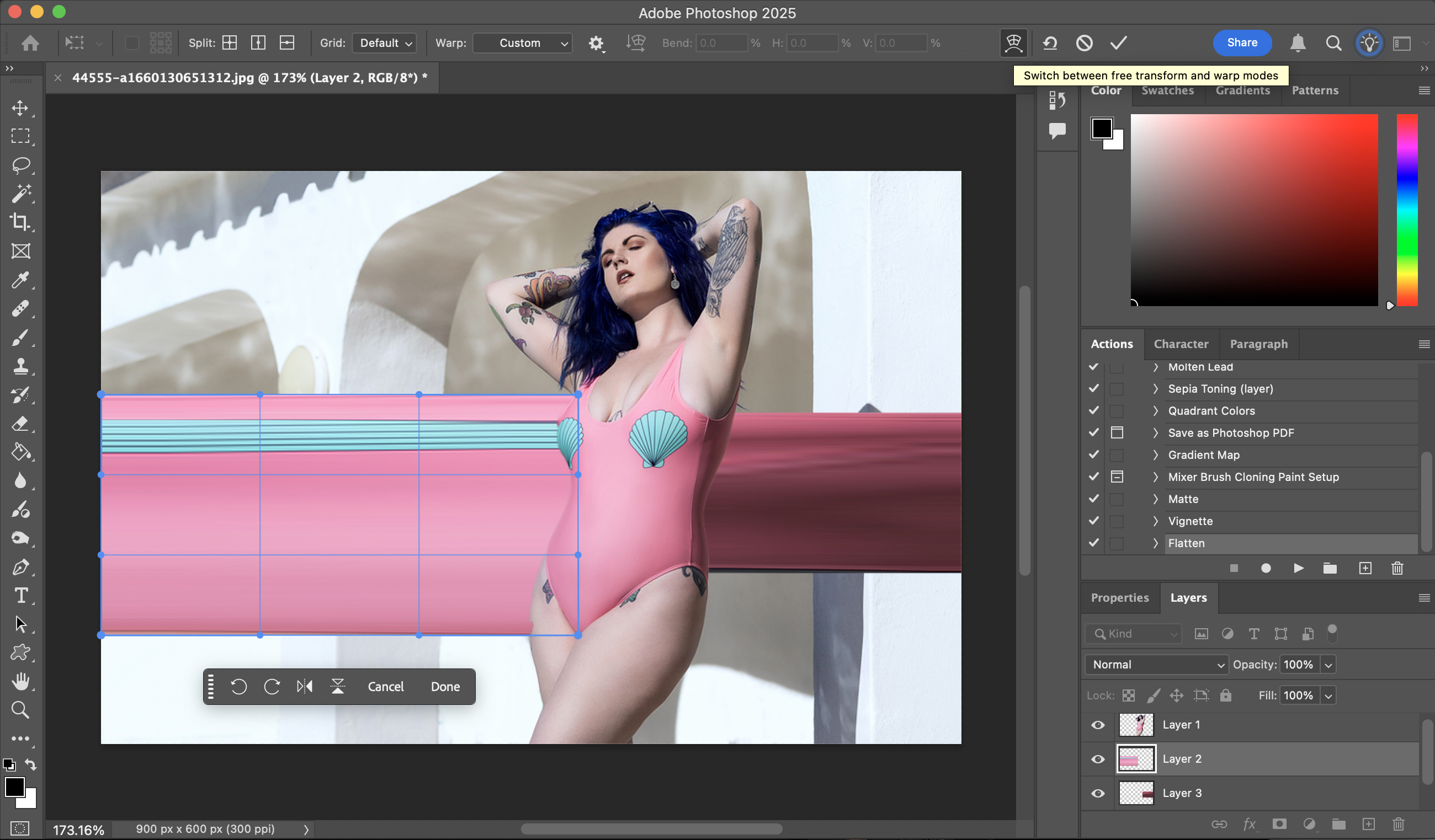 Pixel stretch tutorial step 4