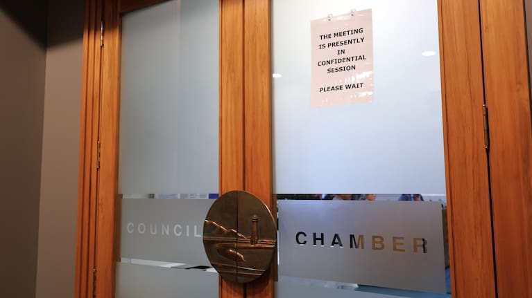 The decision about whether to declare Austin's seat vacant or not was made behind closed doors.