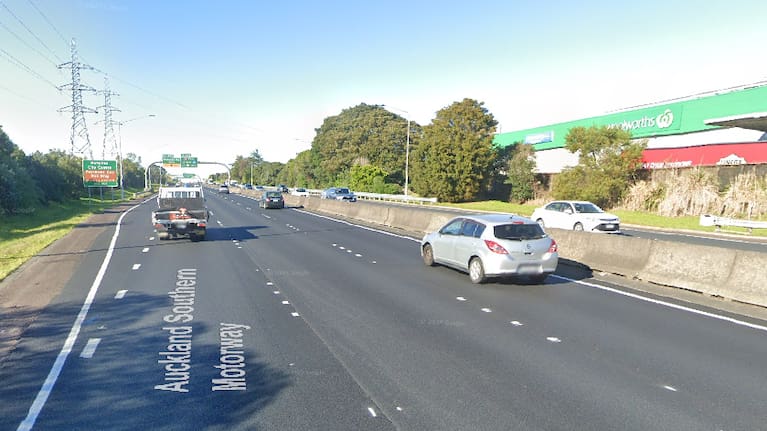 The section of Auckland's Southern Motorway where the crash took place.