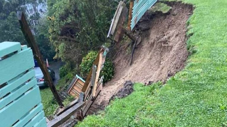 The slip on a property in Tawa.
