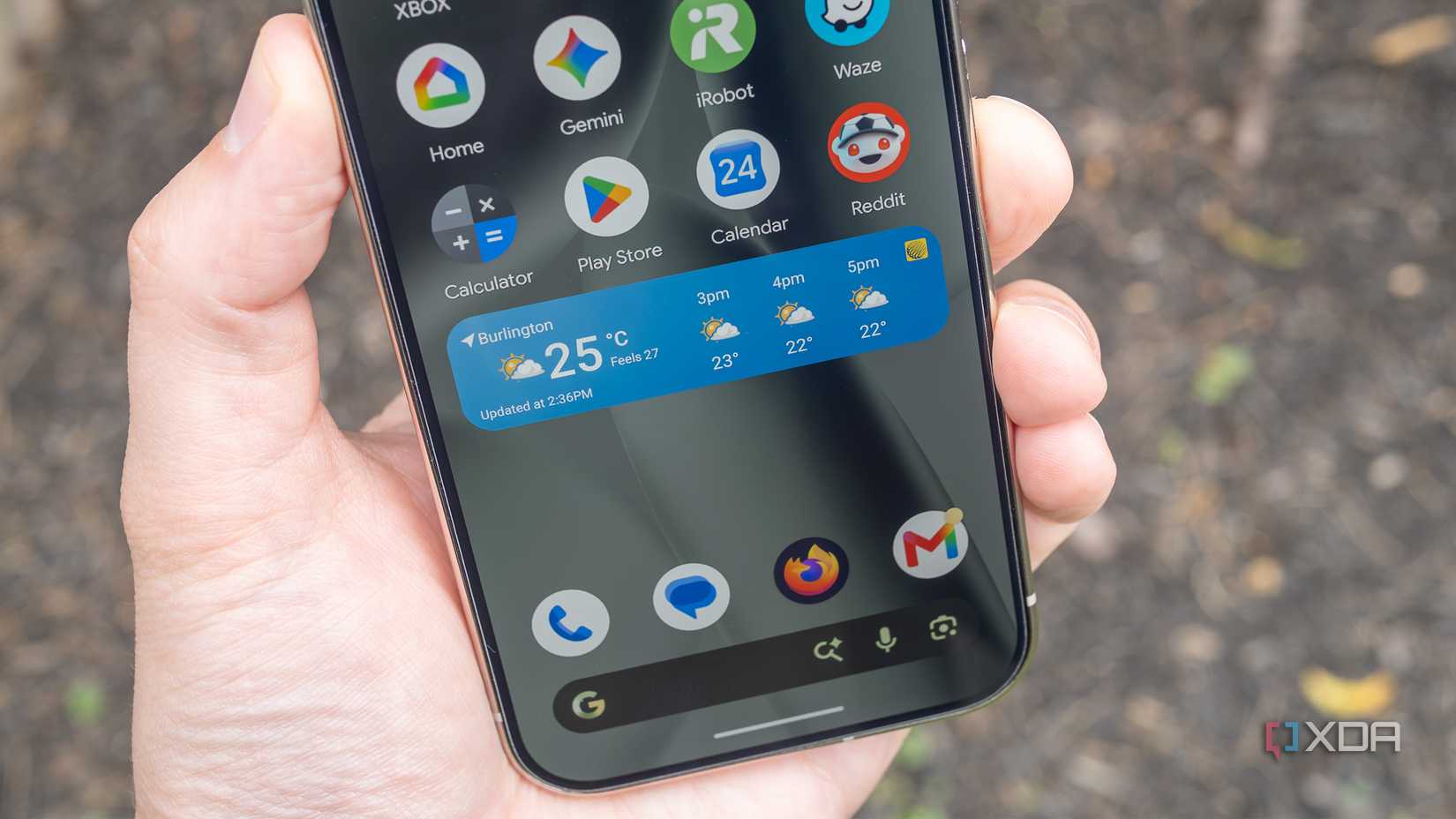 The Weather Network widget on the Pixel 10 Pro 