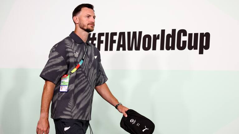 Tommy Smith #26 of New Zealand arrives before the FIFA World Cup 2026 Group G match between New Zealand and Egypt.