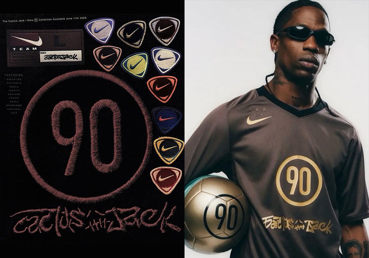 Travis Scott Confirms Release Date For His Nike Total 90 Collection