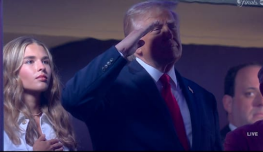Rowdy reception for Trump prior to NBA Finals game