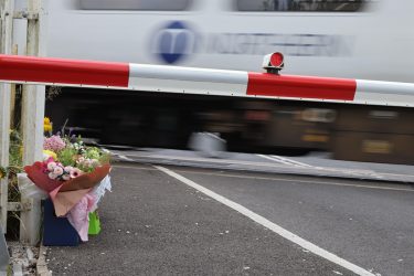 Lindsay Hoyle MP lays flowers at Station Road in Hoghton on 27 June.