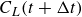 upper C Subscript upper L Baseline left parenthesis t plus normal upper Delta t right parenthesis