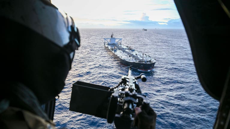 US Forces during an operation to board the MT Davina. 