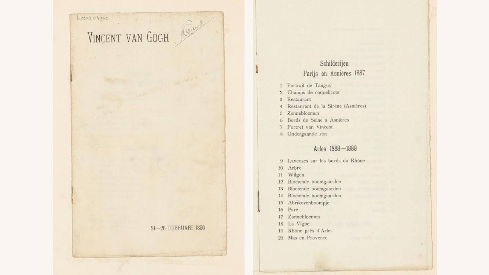 van gogh exhibition catalogue groningen 1896