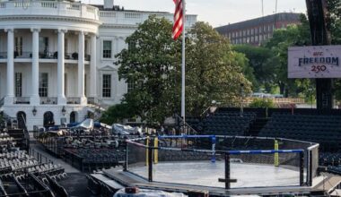 The White House's Octagon is ready for Trump's birthday bash