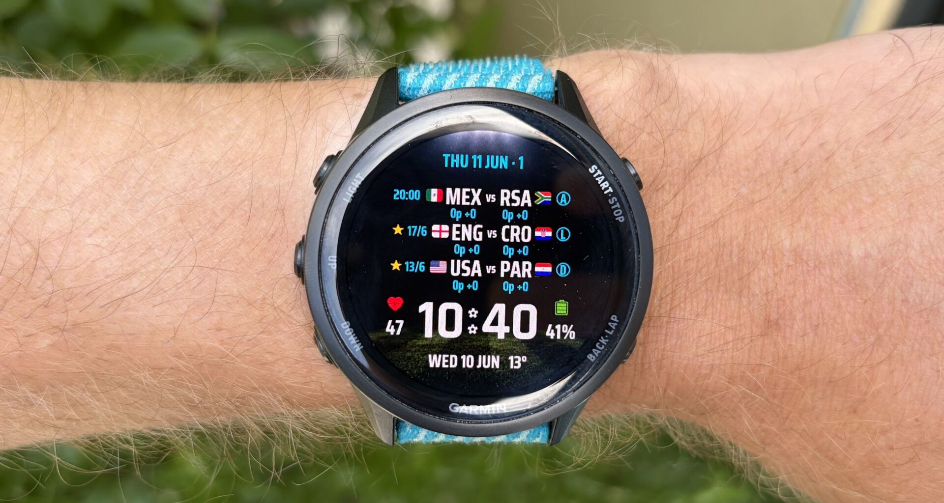 This free Garmin watch face is perfect for World Cup fans — see every match and live scores at a glance