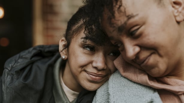Happy mother and daughter