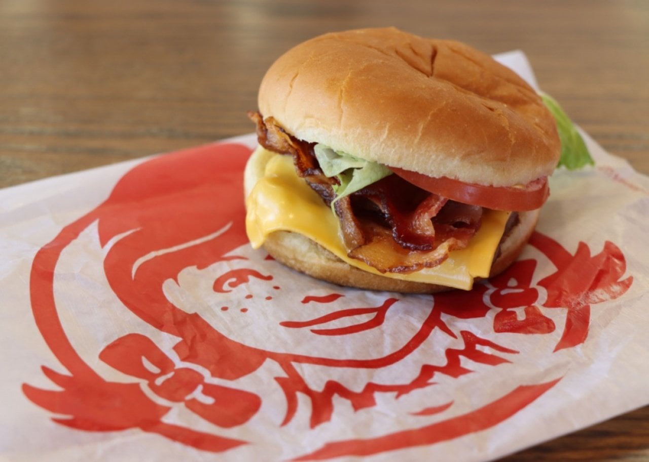 A bacon burger from Wendy's. -