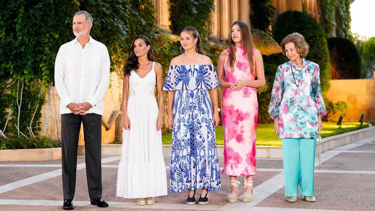 At the Marivent reception, which they attended for the first time a year ago, along with the King and Queen and their grandmother, Queen Sofia.