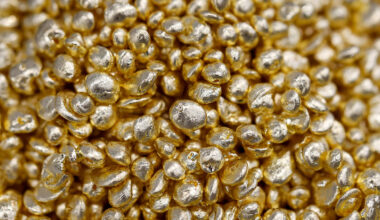 Shiny gold pellets
