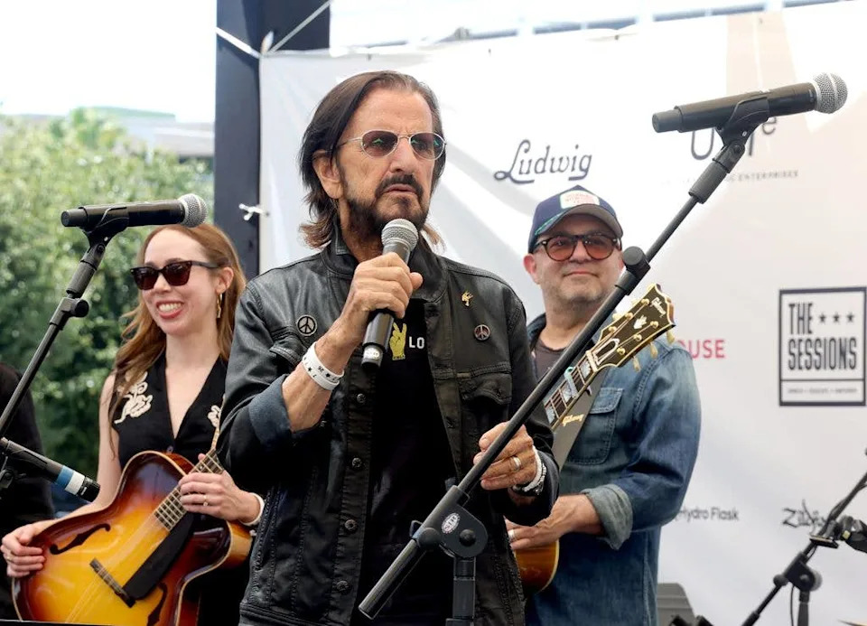 Ringo Starr speaks during Ringo's Peace & Love Birthday Celebration