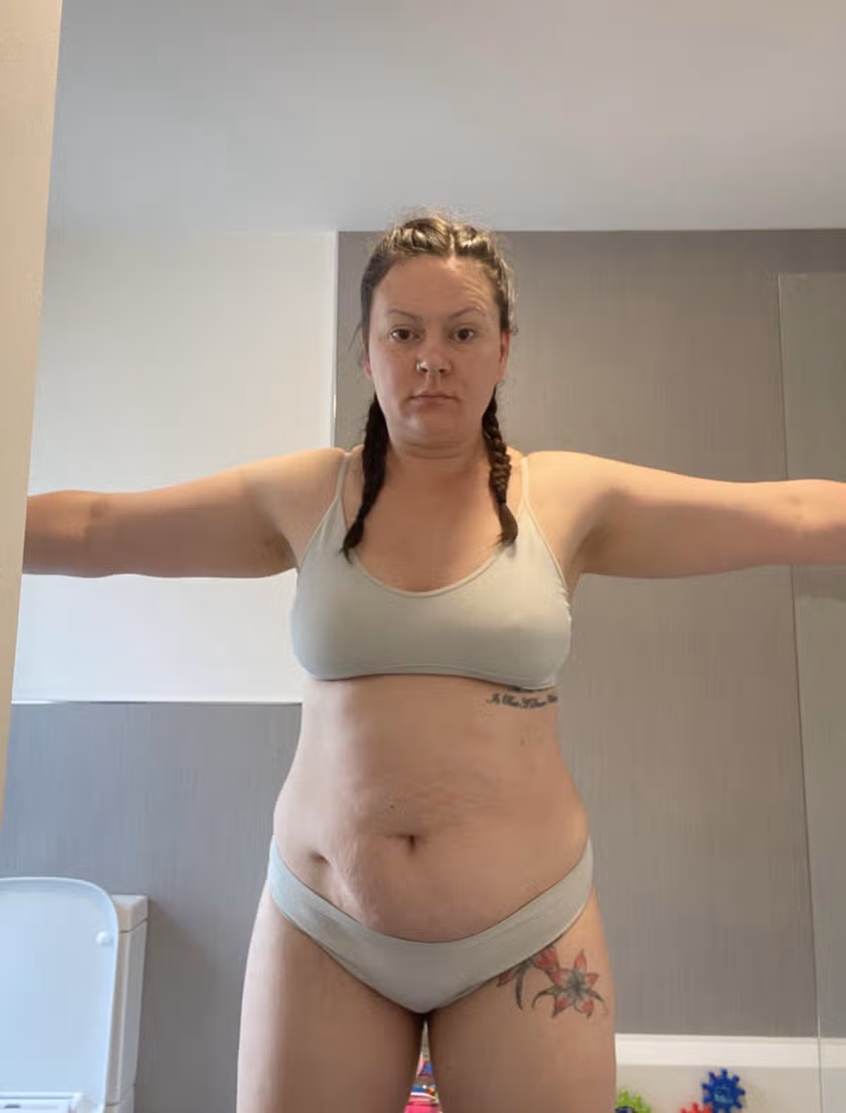 Teagan put on weight after having a baby