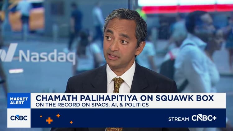 It was a 'huge mistake' for me to come on CNBC and talk about SPACs, says Chamath Palihapitiya
