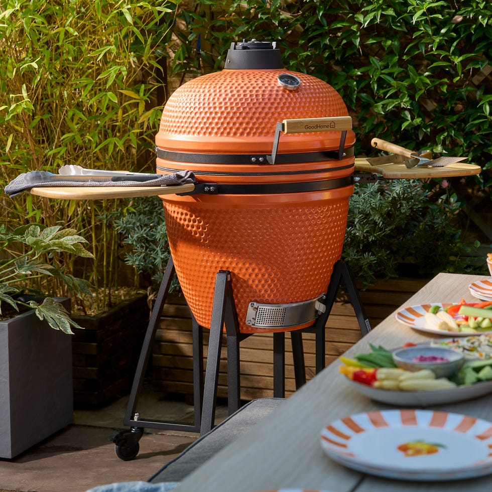 GoodHome Sagami Orange Charcoal Egg BBQ