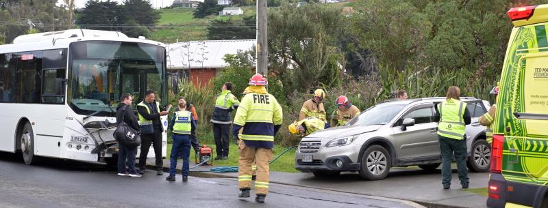 Person injured as bus and car crash in Ocean Grove