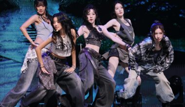 K-pop girl group i-dle performs during a press event held to commemorate its ninth EP release at Yes24 Live Hall in Seoul