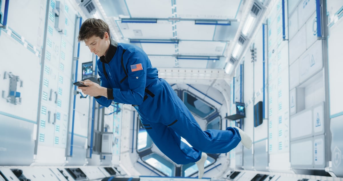 An astronaut in space.