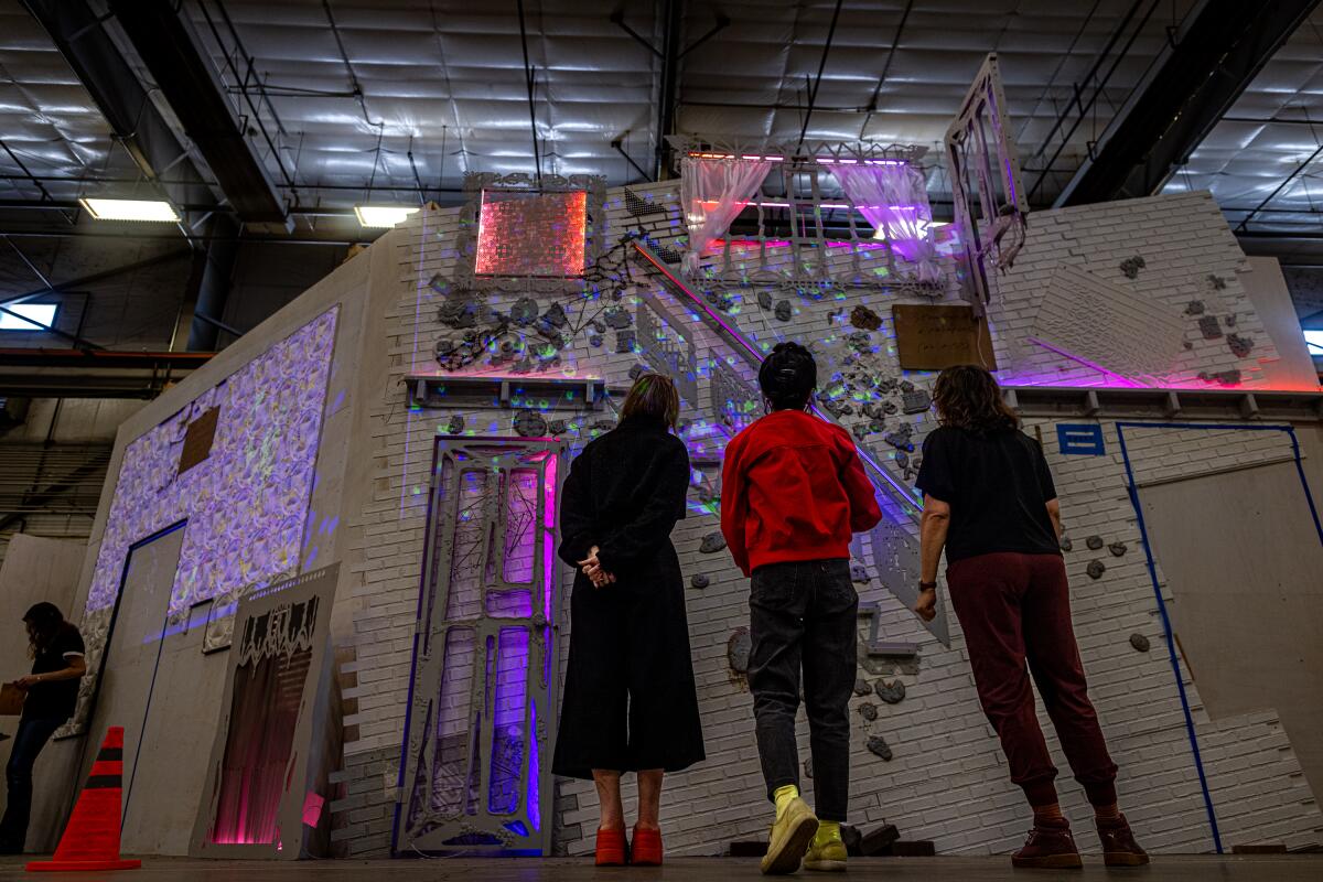 A view of a work in progress piece at Meow Wolf. 