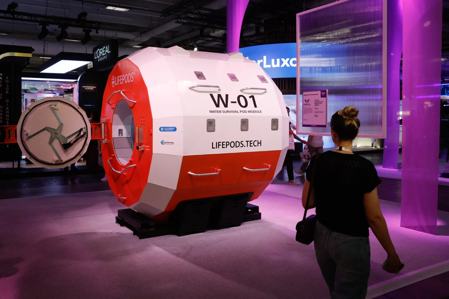 The Lifepod W-01 survival capsule is designed to ride out floods