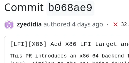 LLVM x86 LFI merged