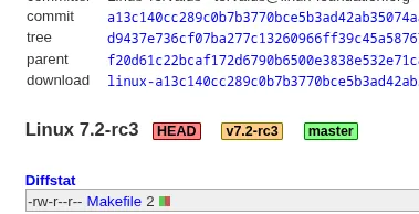 Linux 7.2-rc3 Git tag