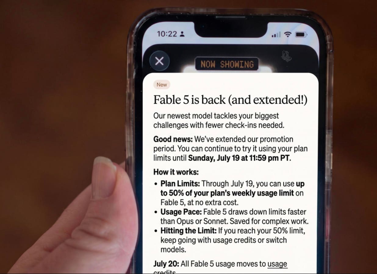 Claude Fable 5 Extends To July 19. 7 Days, 7 Power Moves