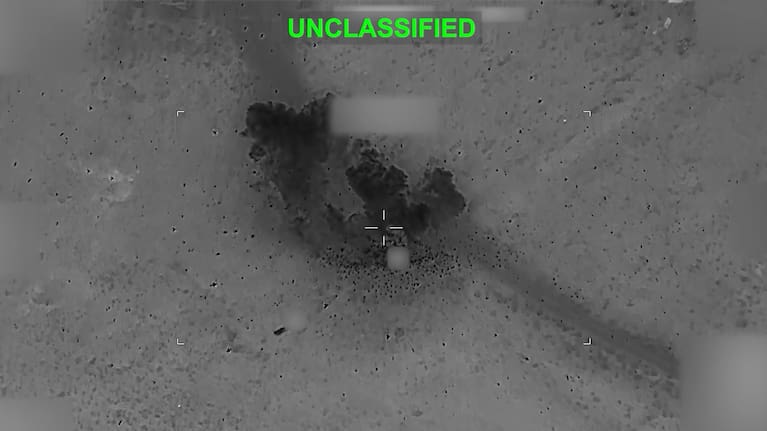 The aftermath of a US strike carried out by US forces in Iran.