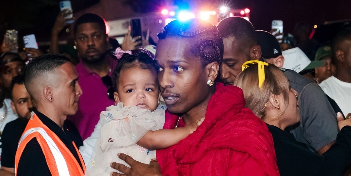 A$AP Rocky Takes His Daughter Rocki Out for a Night in NYC