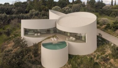 fran silvestre arquitectos shape house in madrid with cylinders