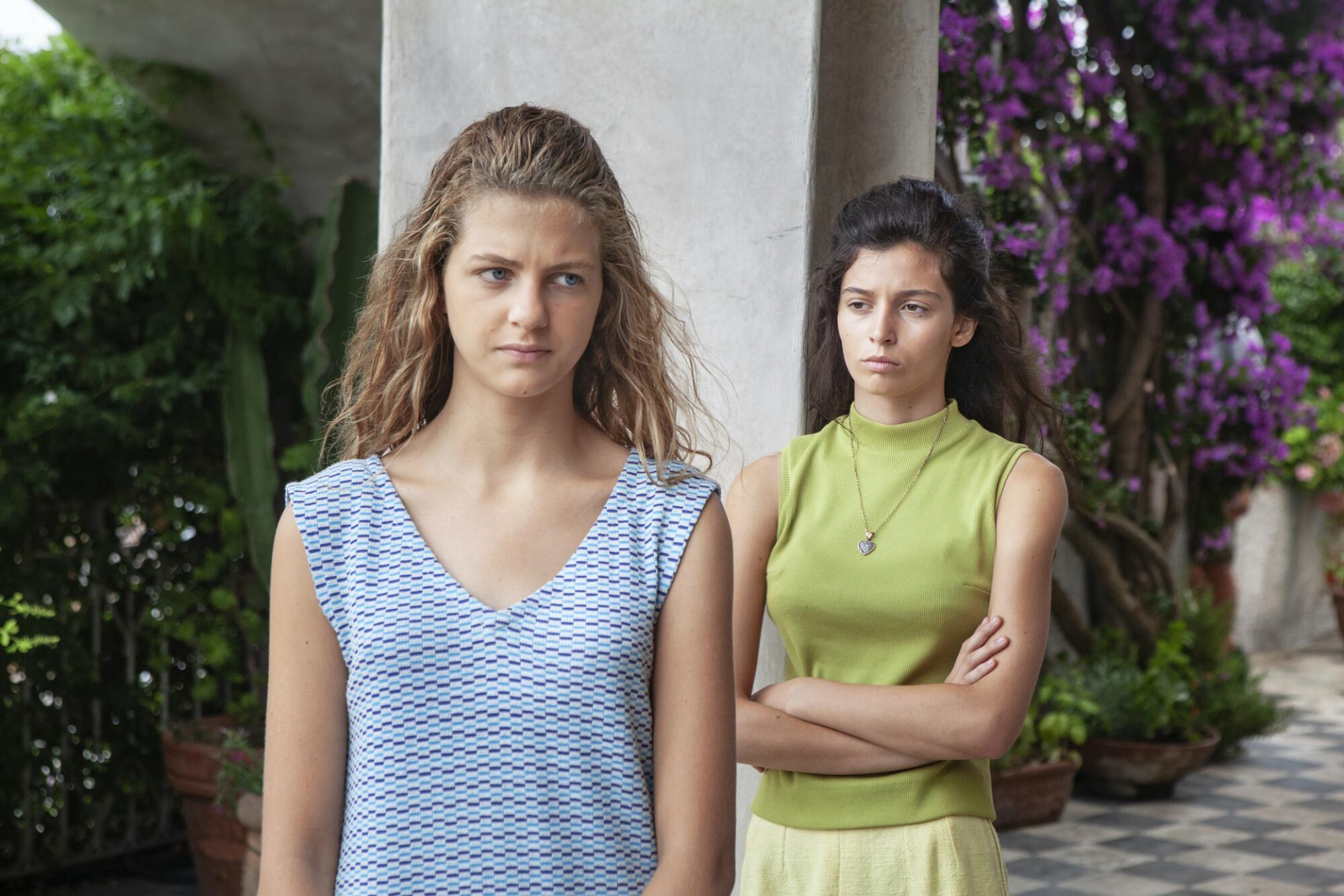 Two young women in an Italian palazzo.